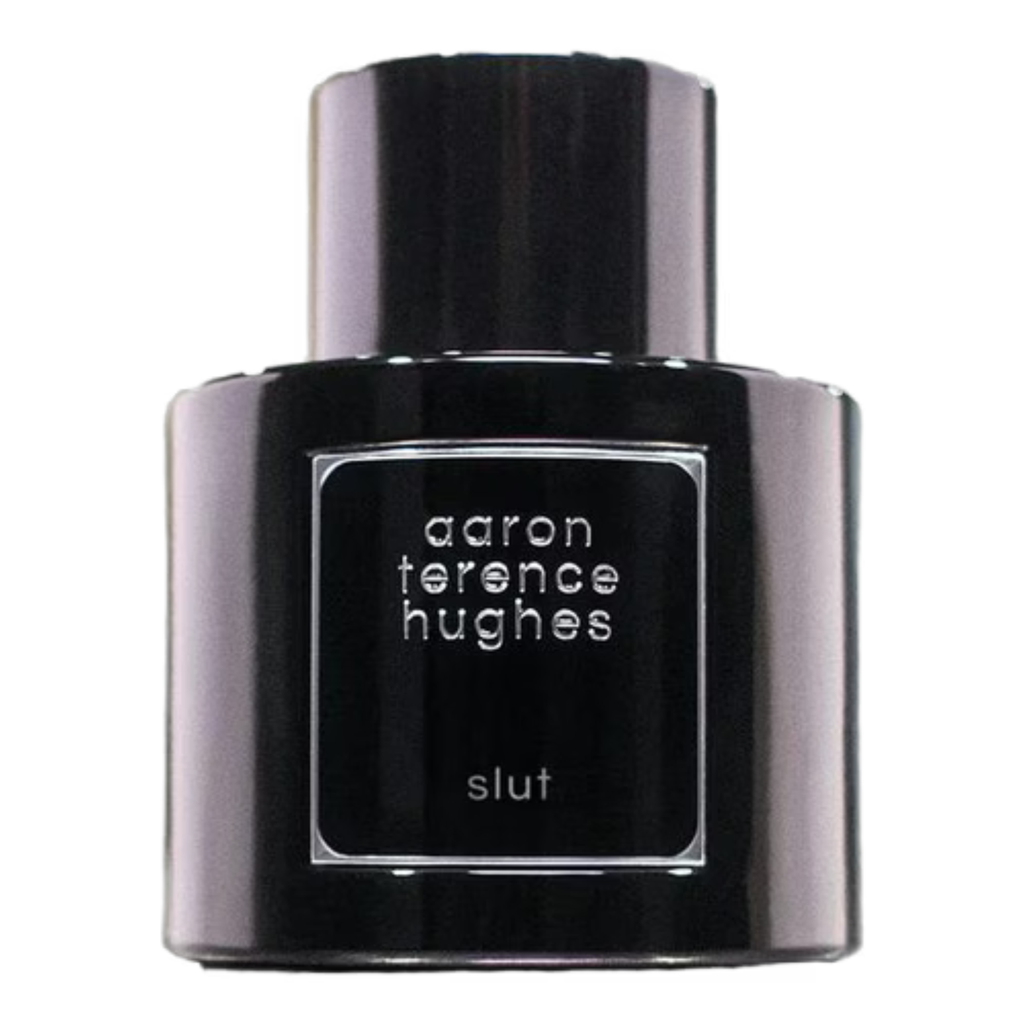 ScentHive Aaron Terence Hughes SIut sample bottle with a sleek black cap and clear glass container, showcasing the fragrance inside.