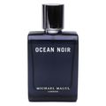 Michael Malul Ocean Noir Eau De Parfum sample bottle with black cap and label, showcasing the fragrance's sleek design.