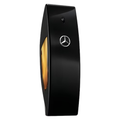 Sample of Mercedes Benz Club Black Eau de Toilette showing the black bottle with silver accents and the product label.