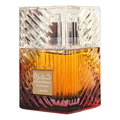 Sample bottle of Lattafa Khamrah Dukhan fragrance by My Store, featuring the classic glass container and smoky scent profile.