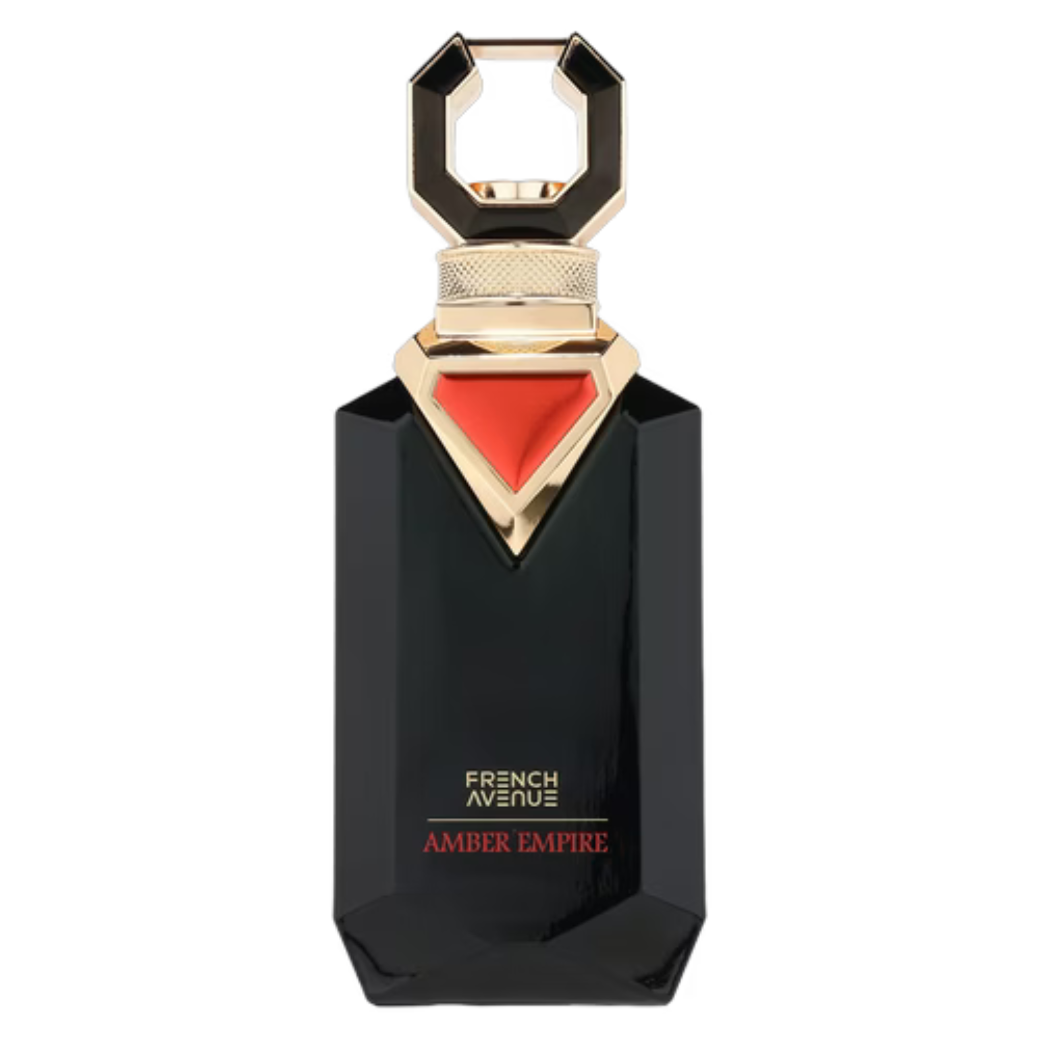 French Avenue Amber Empire sample by My Store, showing a small vial with amber-colored fragrance liquid and a sleek label.