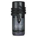 Sample of Lattafa Musamam Black Intense perfume in a sleek, dark bottle with a modern design.