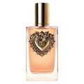 Sample of Dolce & Gabbana Devotion Eau de Parfum, showcasing the elegant perfume bottle with gold accents and floral details.