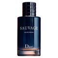 Dior Sauvage Eau de Parfum sample bottle with sleek design and dark blue label, showcasing the fragrance's premium packaging.