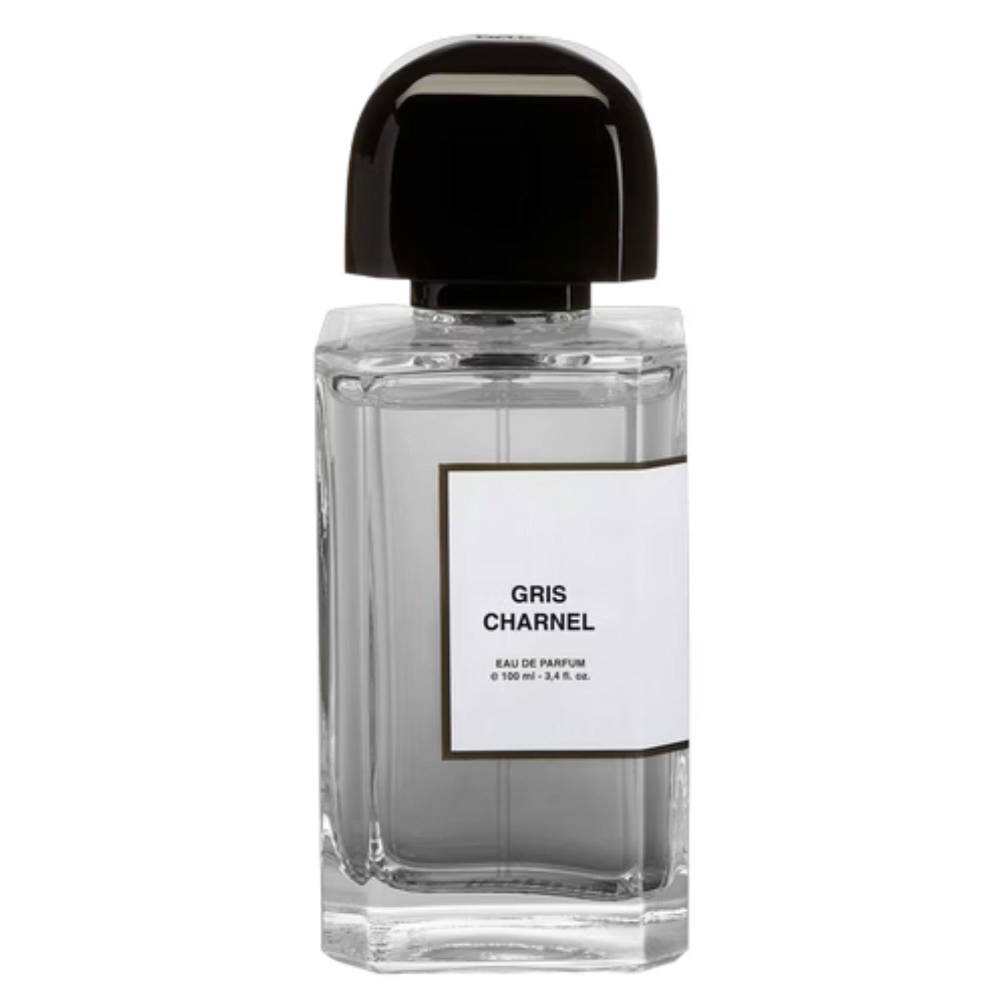 Sample of BDK Parfums Gris Charnel perfume, showing the elegant bottle with gray and black design details.