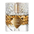 Close-up of Killian Angels' Share sample bottle from My Store, showing the label and amber-colored liquid inside.