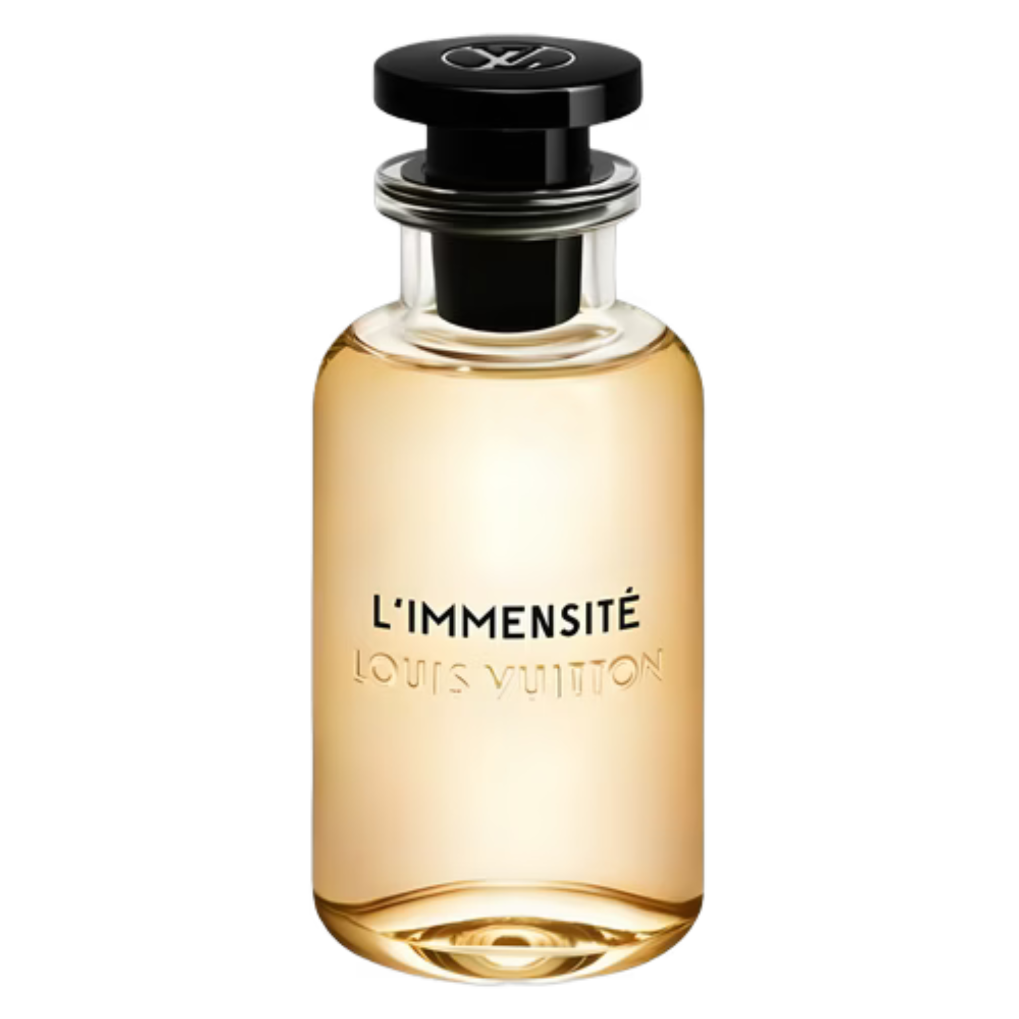 Louis Vuitton L’Immensité sample fragrance bottle with elegant packaging, showcasing the luxury perfume design.