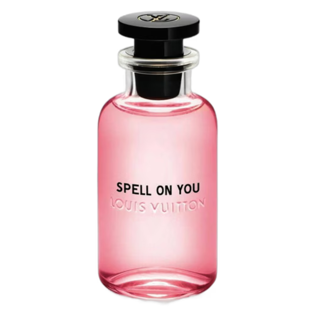 Louis Vuitton Spell On You perfume sample bottle with elegant design, showcasing a luxurious fragrance presentation.