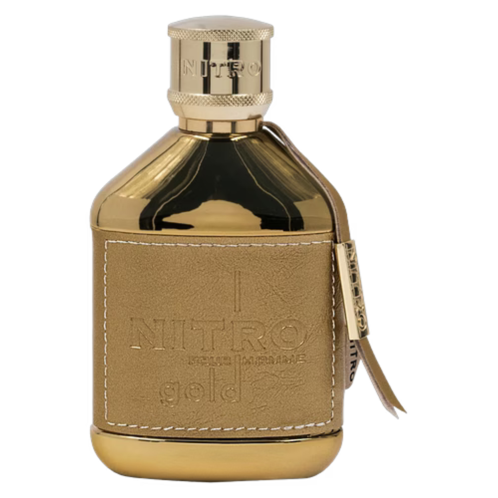 Dumont Nitro Gold Sample from My Store showing a small, gold-colored container with the product label and branding.