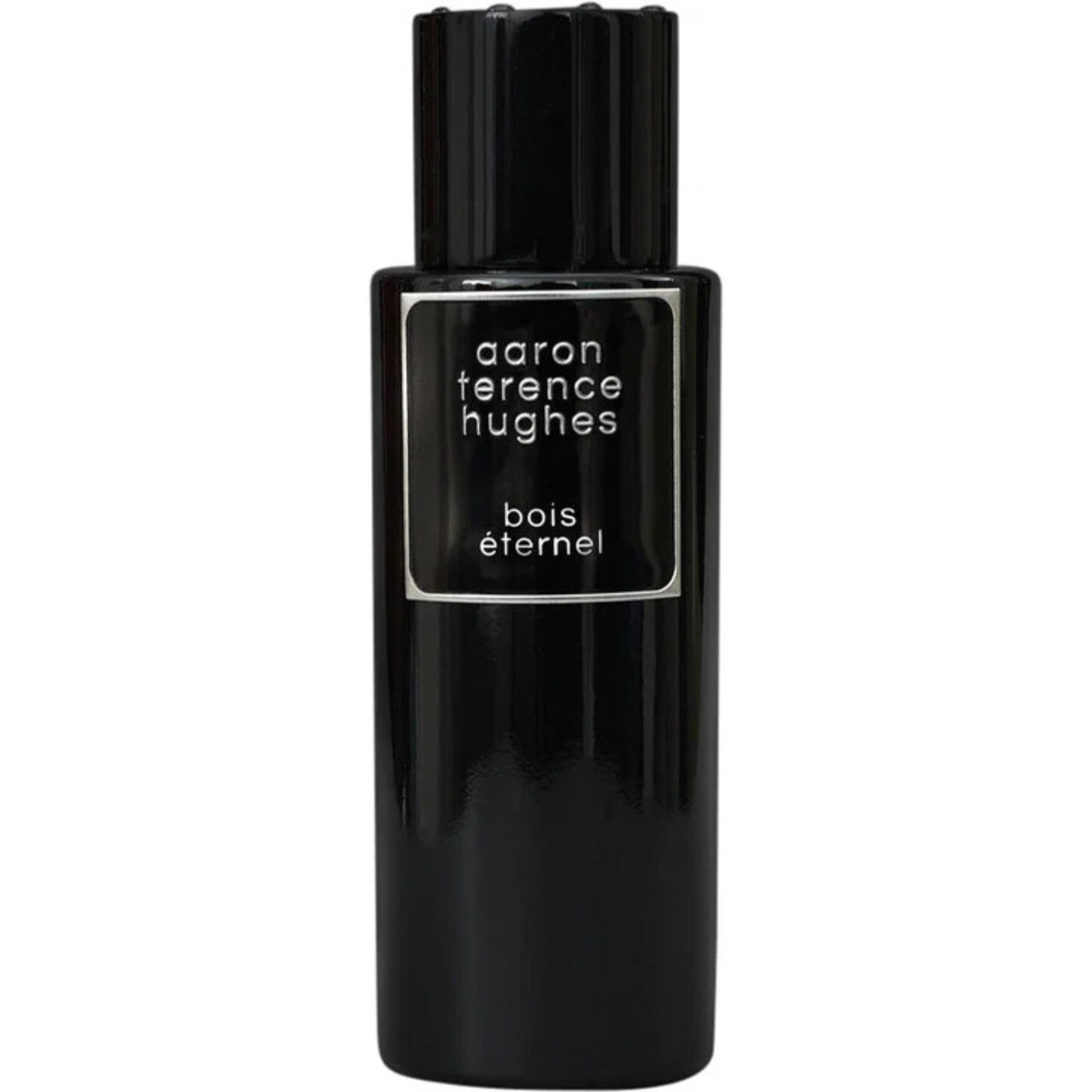 Bois Éternel perfume sample by Aaron Terence Hughes featuring a sleek glass bottle and minimalist design.
