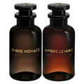 Louis Vuitton Oud fragrances sample set with several small vials of luxurious perfume in elegant packaging.
