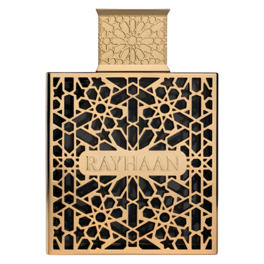 Sample of Rayhaan Elixir by My Store, showcasing the elegant glass bottle with the fragrance inside.