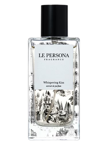 Le Persona Whispering Kiss sample bottle by My Store, dark-colored perfume with elegant packaging, 375x500 size image