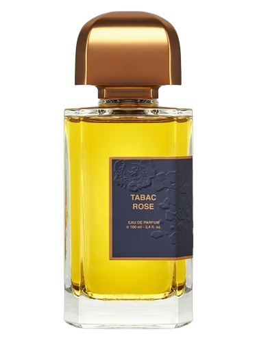 Dark-colored sample bottle of BDK Parfums Tabac Rose fragrance, showcasing elegant packaging and sophisticated design.