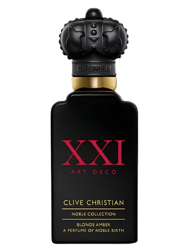 Clive Christian Blonde Amber perfume sample in a dark 375ml bottle, showcasing elegant packaging and amber-colored fragrance liquid.